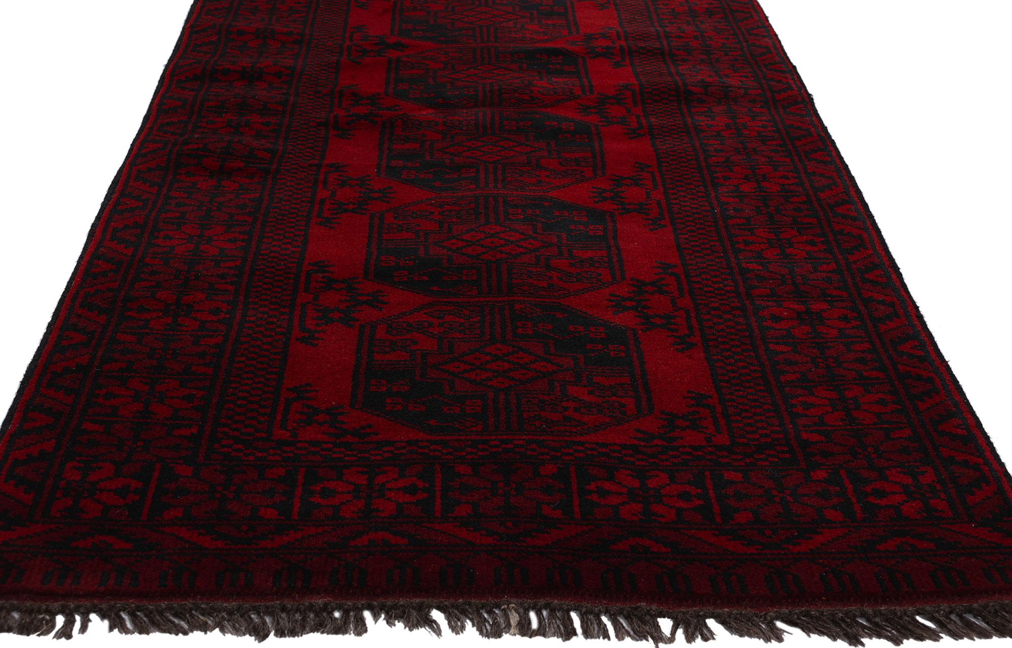 Wool Vintage Persian Turkoman Rug, Dark and Moody Nomad Meets Tribal Enchantment For Sale