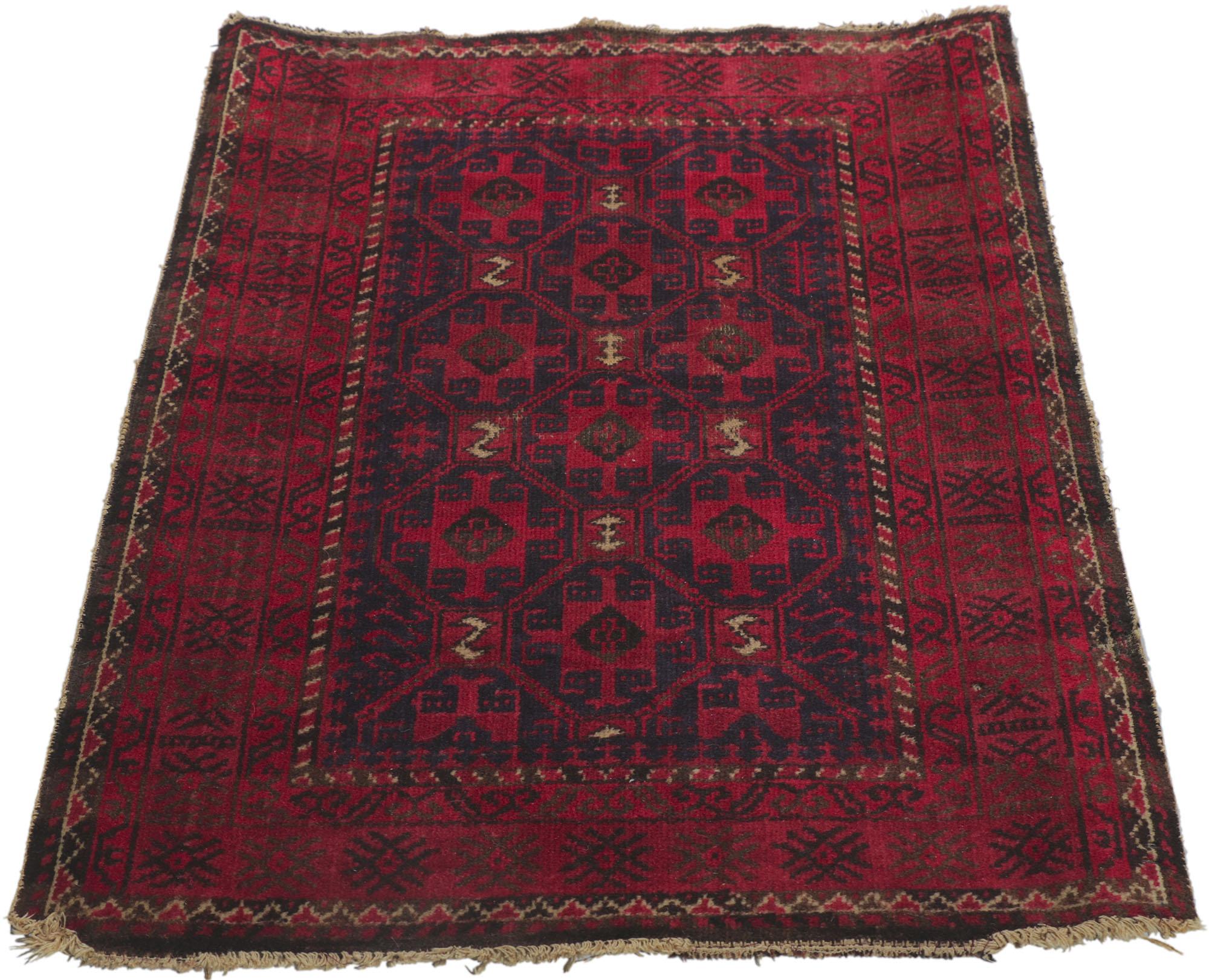 Modern Vintage Persian Turkoman Rug For Sale