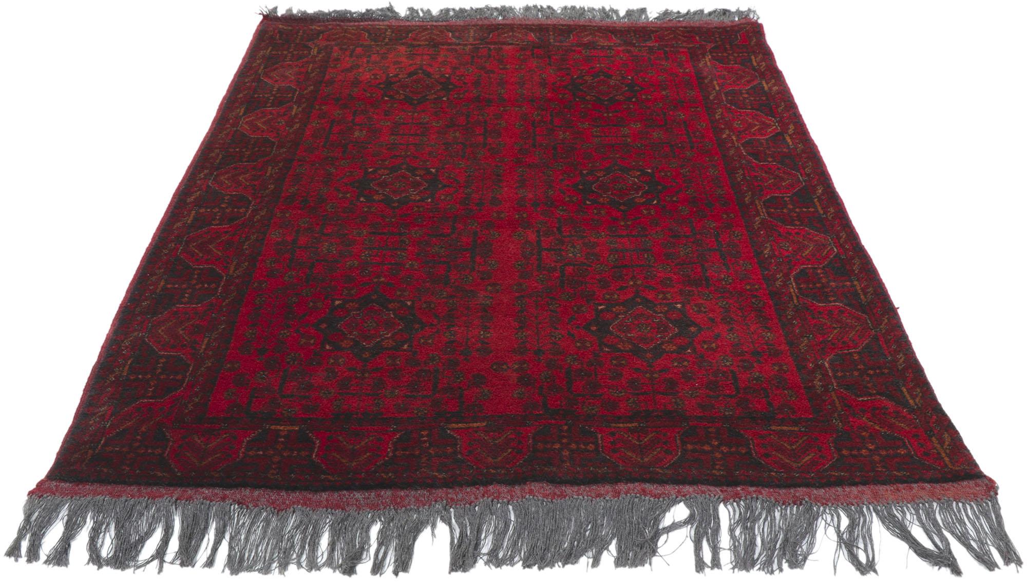 Jacobean Vintage Persian Turkoman Rug For Sale