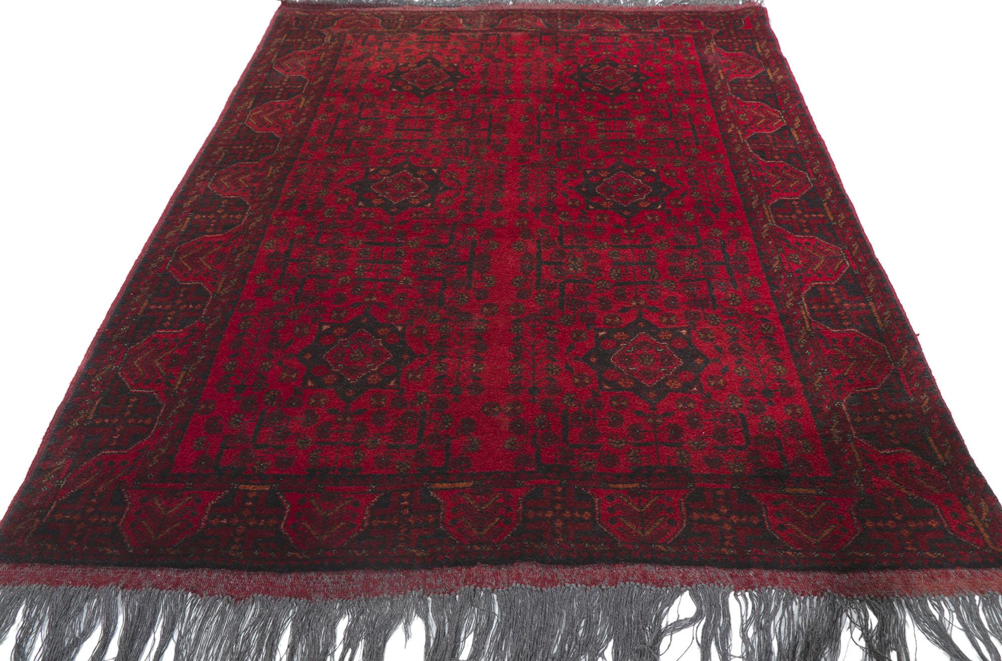 Hand-Knotted Vintage Persian Turkoman Rug For Sale