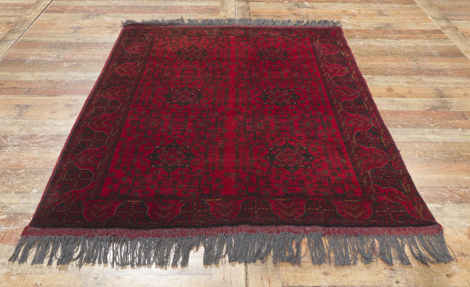 Wool Vintage Persian Turkoman Rug For Sale