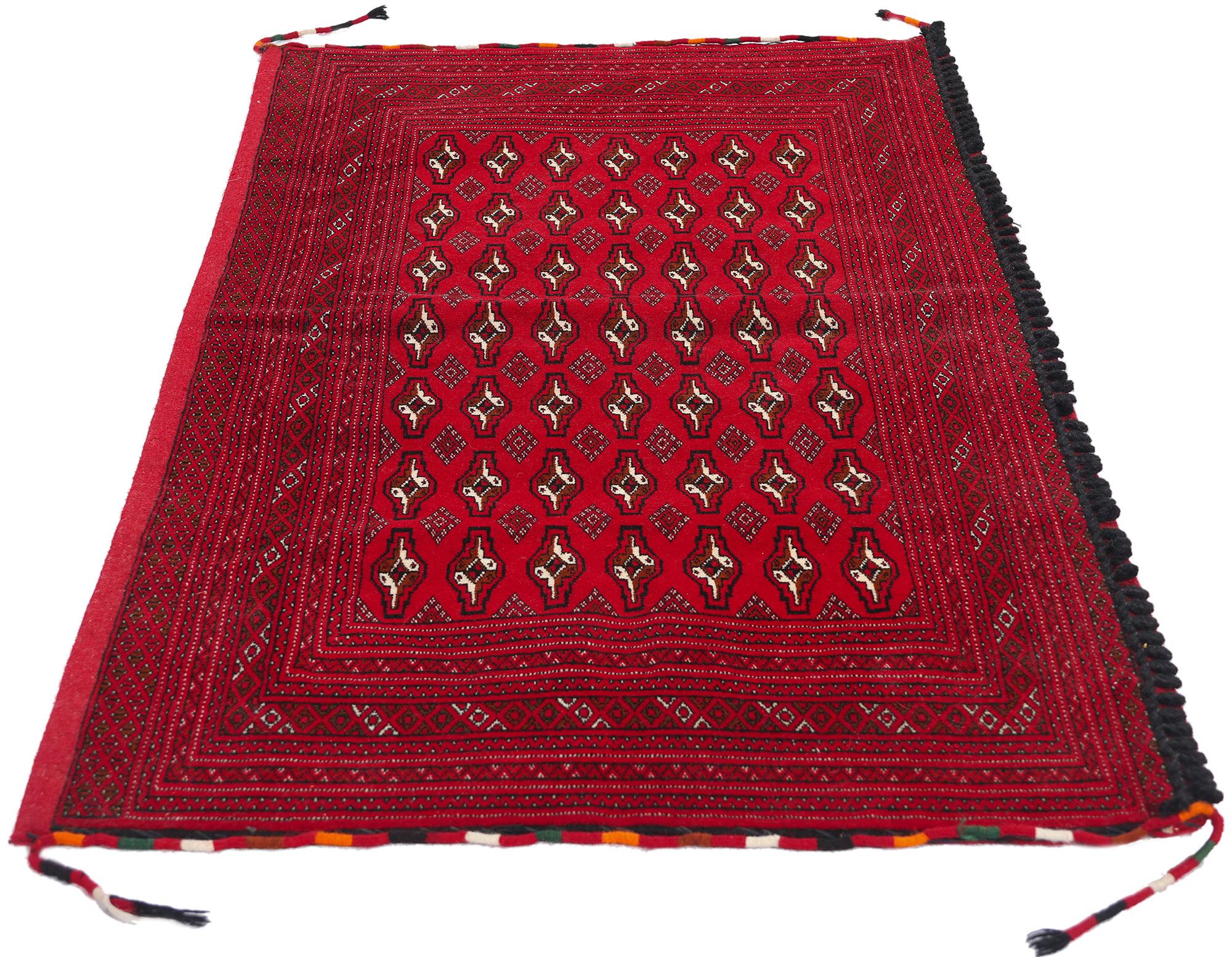 Vintage Persisch Turkoman Tekke Teppich (Stammeskunst) im Angebot