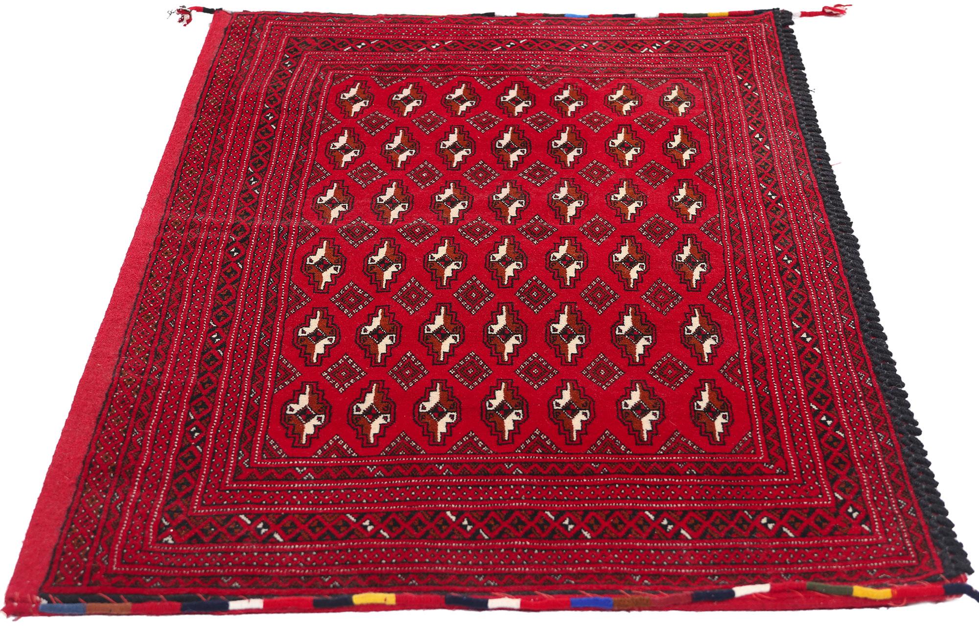 Vintage Persisch Turkoman Tekke Teppich (Stammeskunst) im Angebot