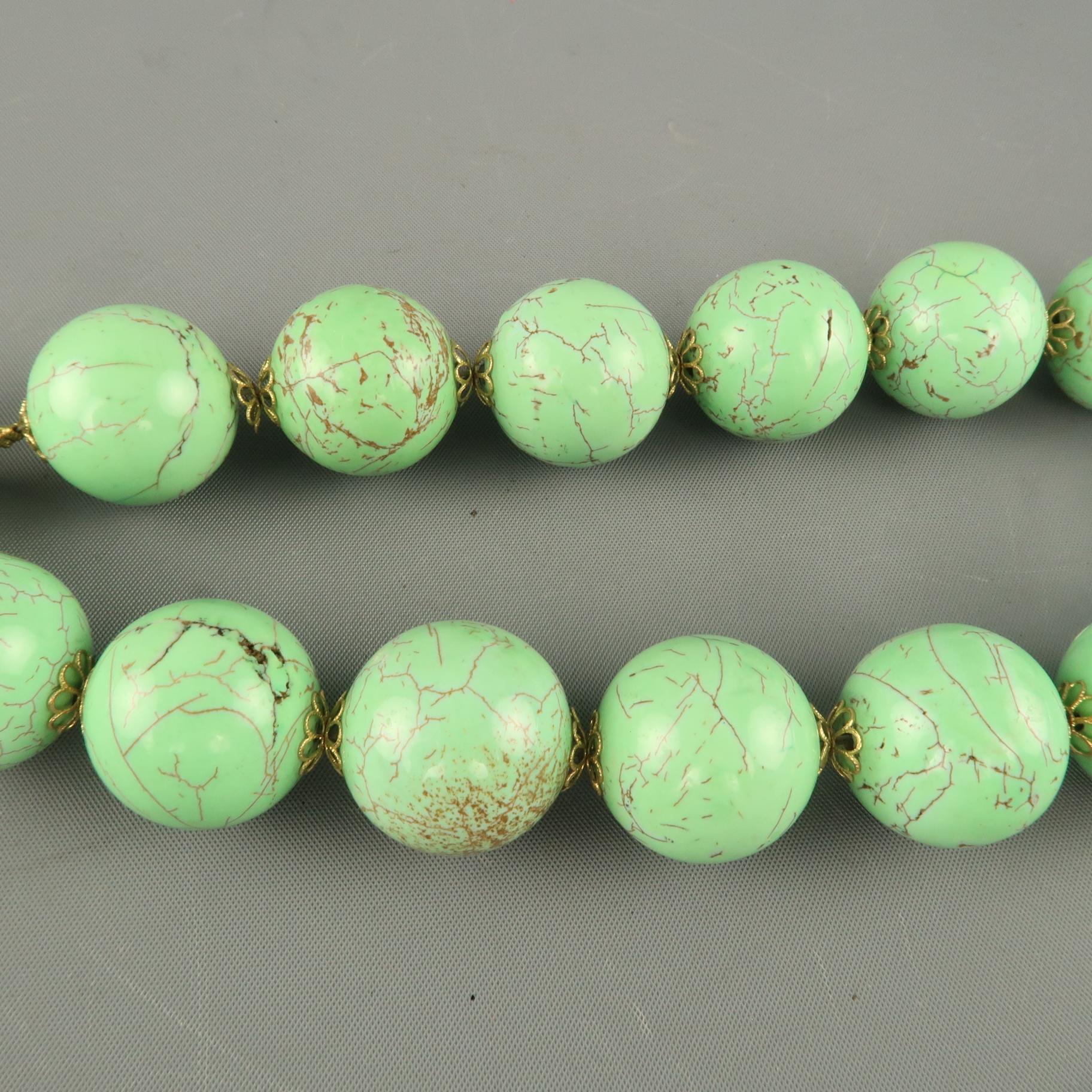 turquoise ball necklace