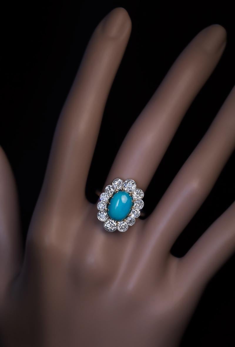 vintage turquoise engagement ring