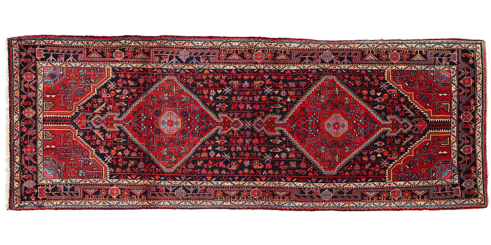 Vintage Persian Carpet Runner Hamadan Rig For Sale 4