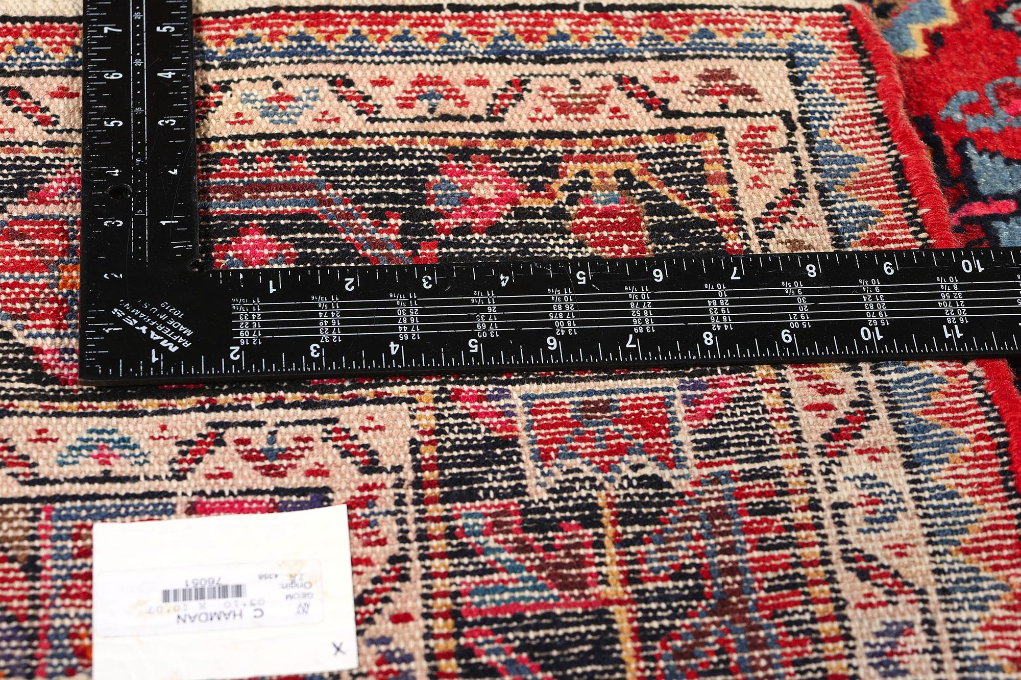 Wool Vintage Persian Carpet Runner Hamadan Rig For Sale