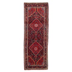 Persischer Teppich-Läufer Hamadan Rig, Vintage