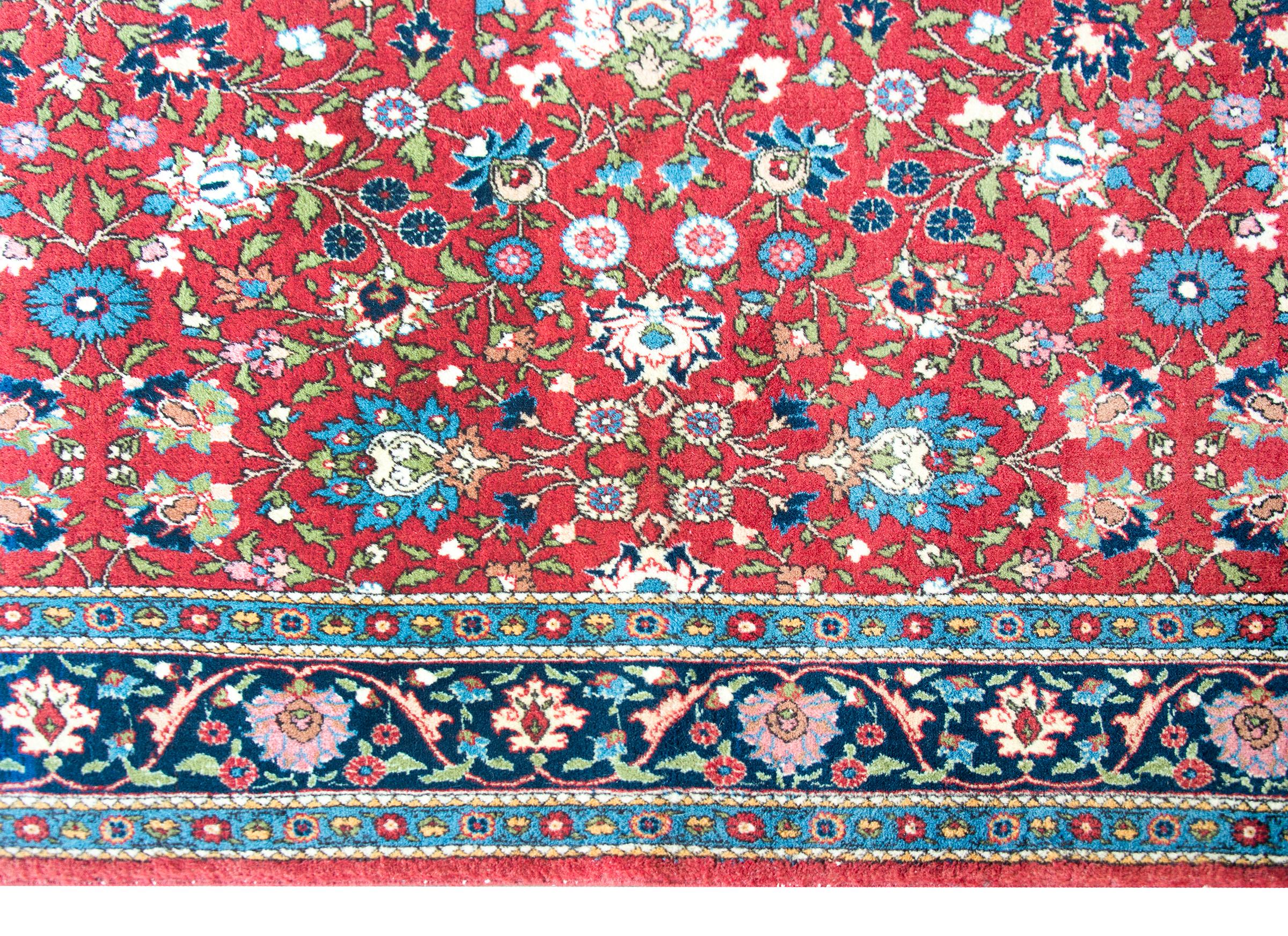 Hand-Knotted Vintage Persian Varamin Rug For Sale