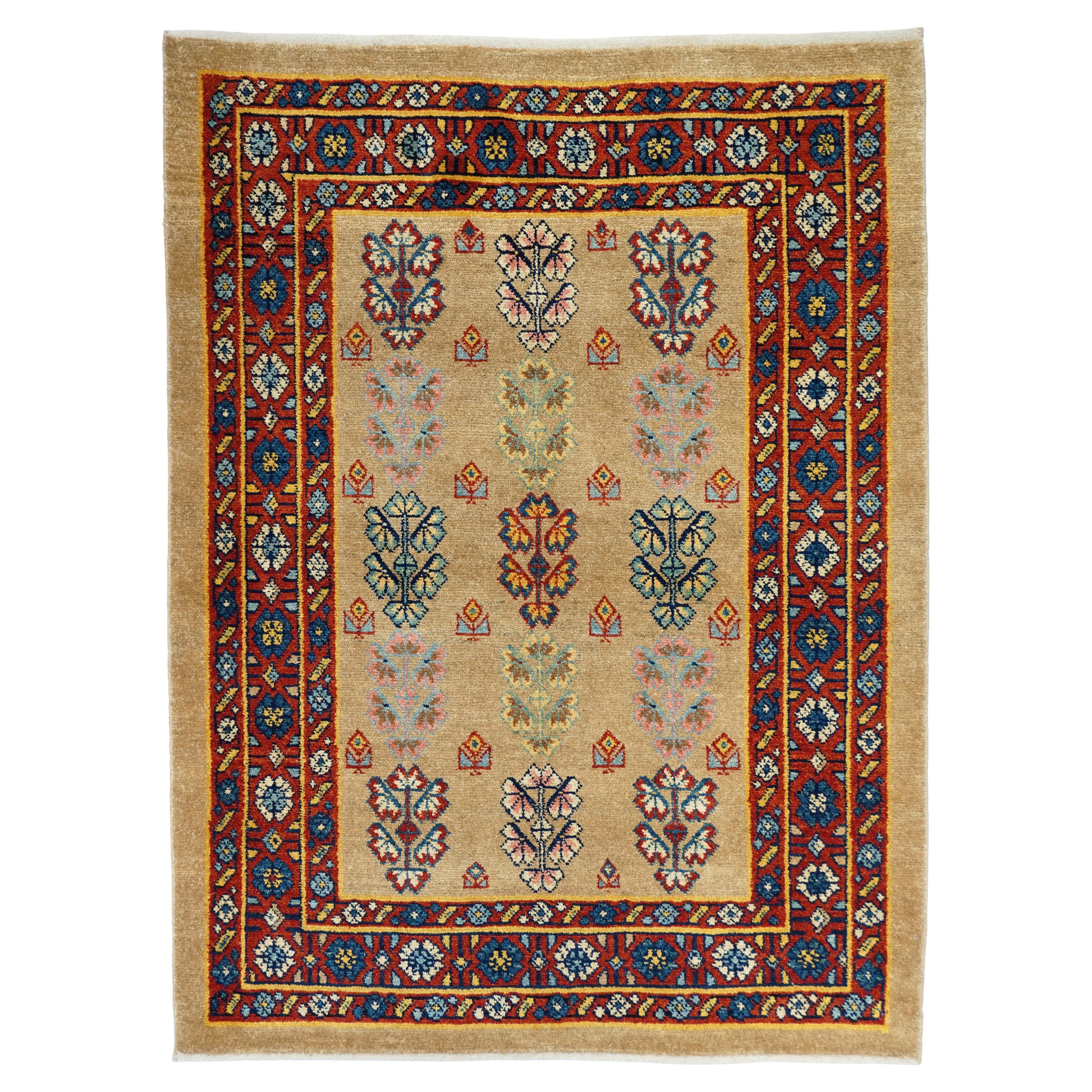 Alfombra Persa Veramin Vintage 4'4" x 5'9 en venta