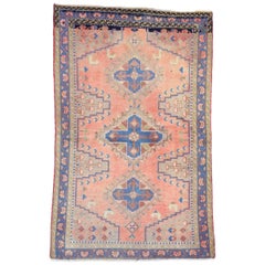Retro Persian Viss Accent Rug with Eclectic Bohemian Tribal Style