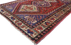 Vintage Persian Viss Rug with Tribal Style