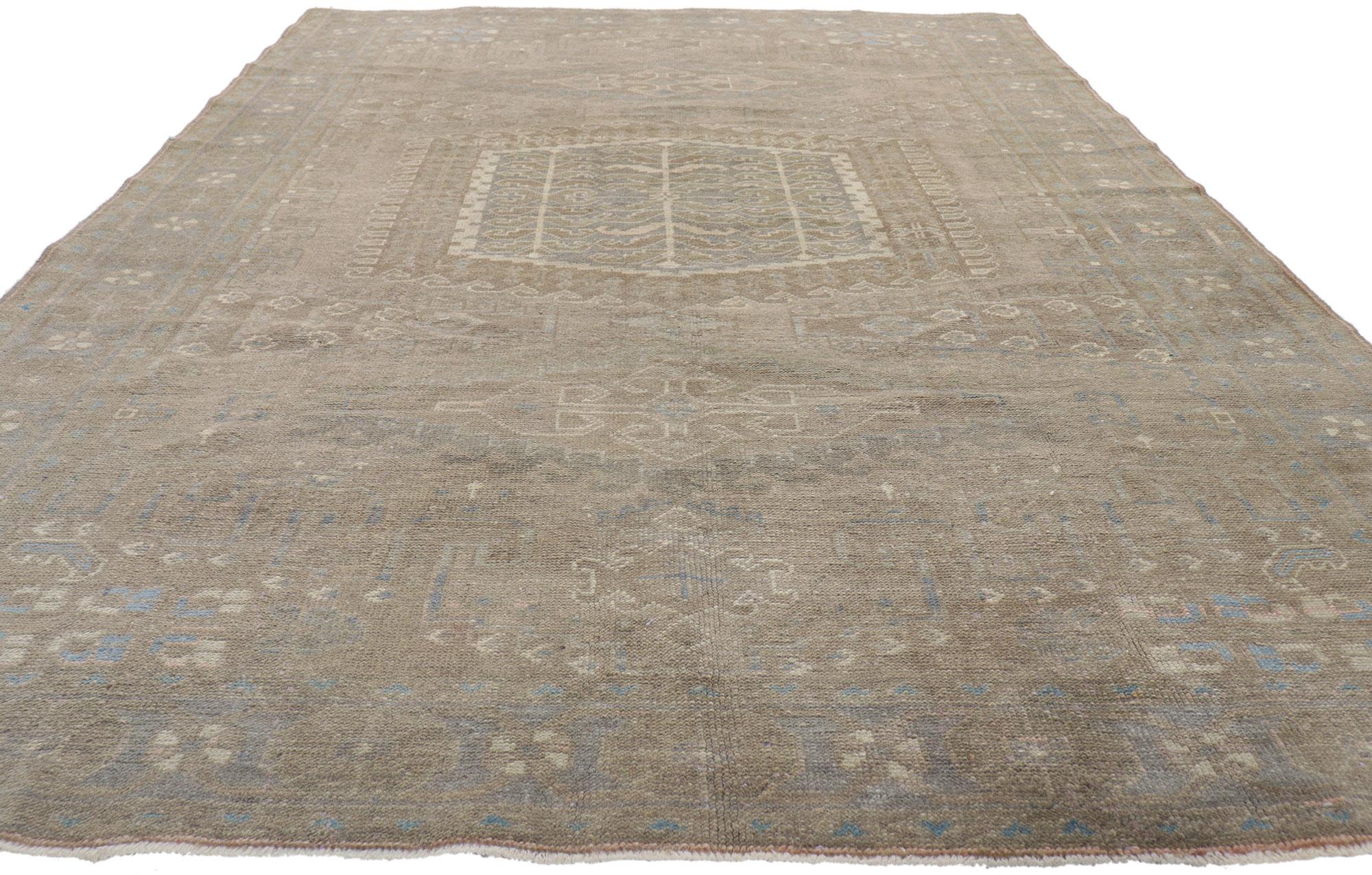 Modern Vintage Persian Viss Tonal Rug For Sale