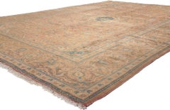 Vintage Persian Yazd Rug, Timeless Italian Appeal Meets Sunbaked Elegance