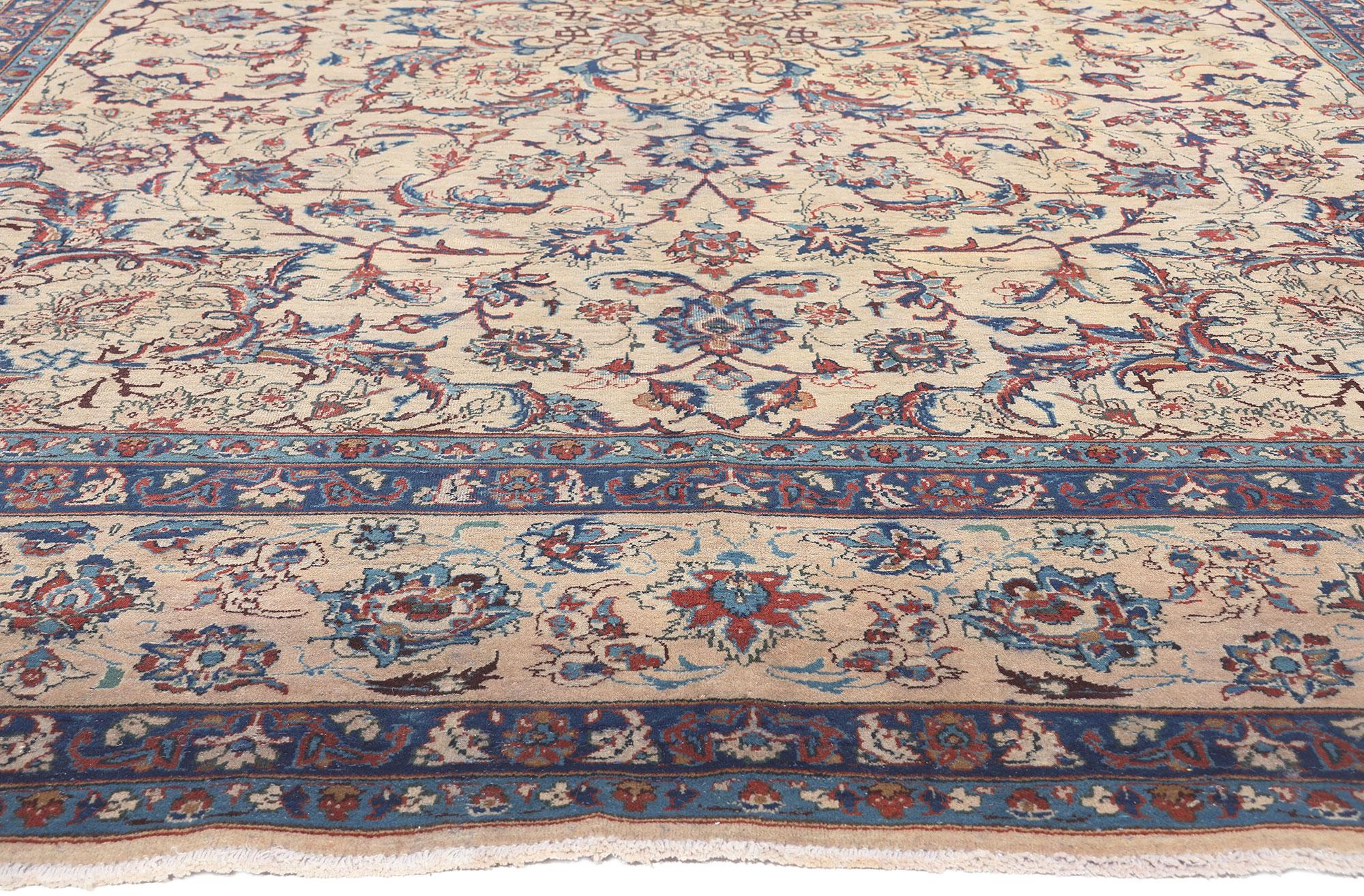 Perse Tapis persan Yazd, 09'09 x 13'10 en vente