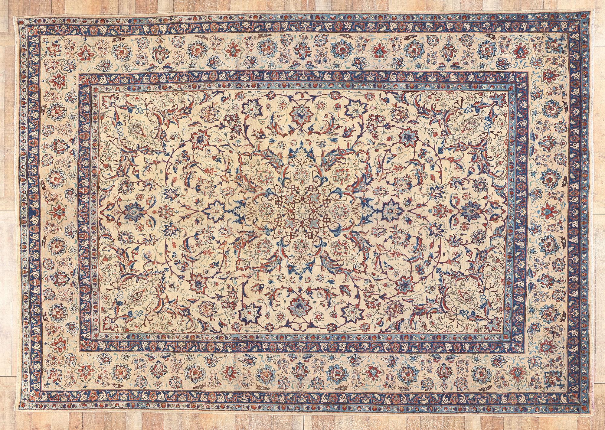 Tapis persan Yazd, 09'09 x 13'10 en vente 1
