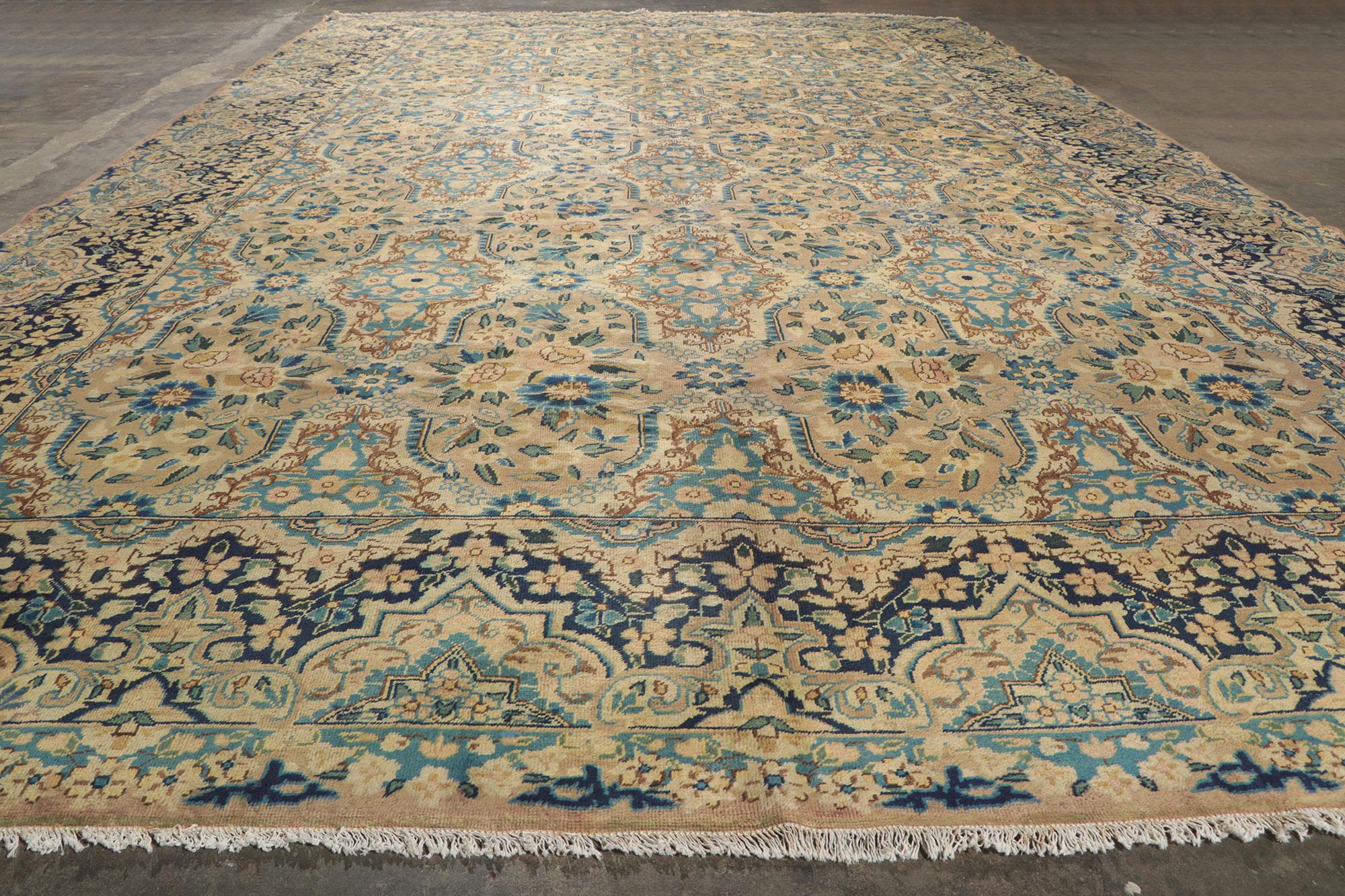 20th Century Vintage Persian Yazd Rug For Sale