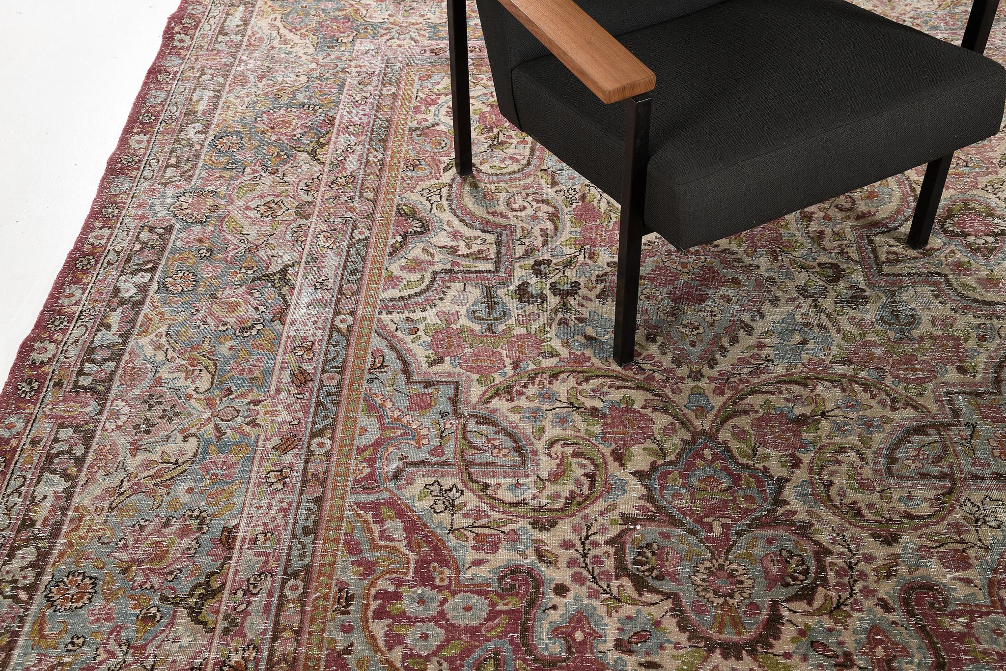 Tappeto persiano vintage Yazd 26044 in vendita 4