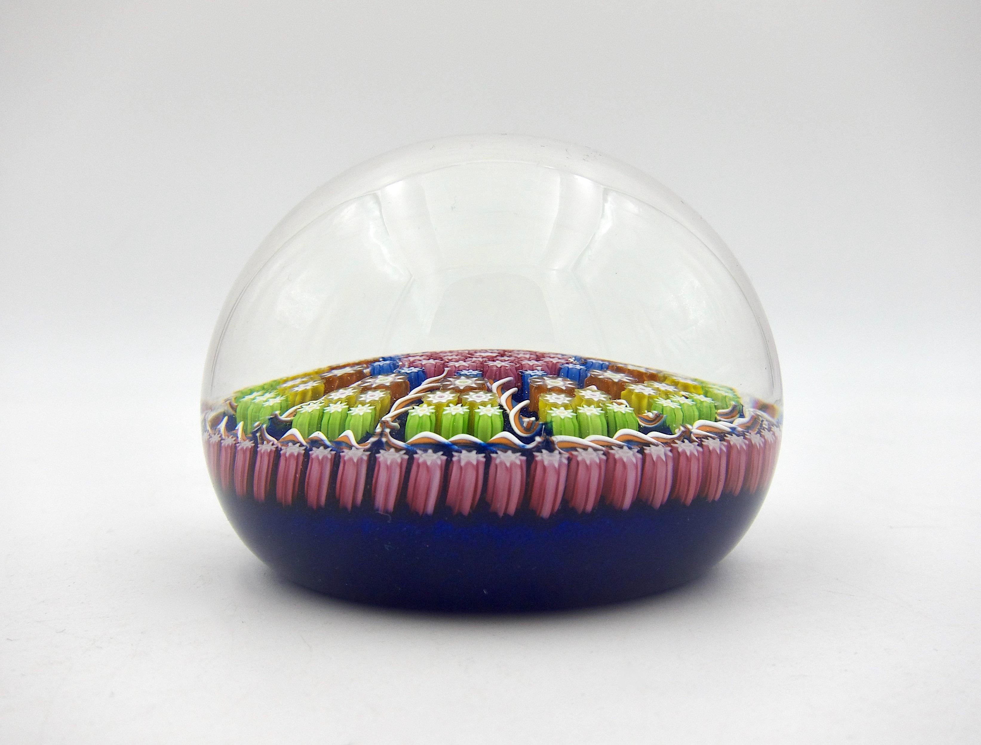 millefiori glass paperweight