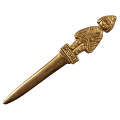 Vintage Peruvian 20th Century Brass Peru Souvenir Desk Accessory Letter Opener