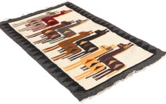 Vintage Peruvian Alpaca Pictorial Kilim Rug