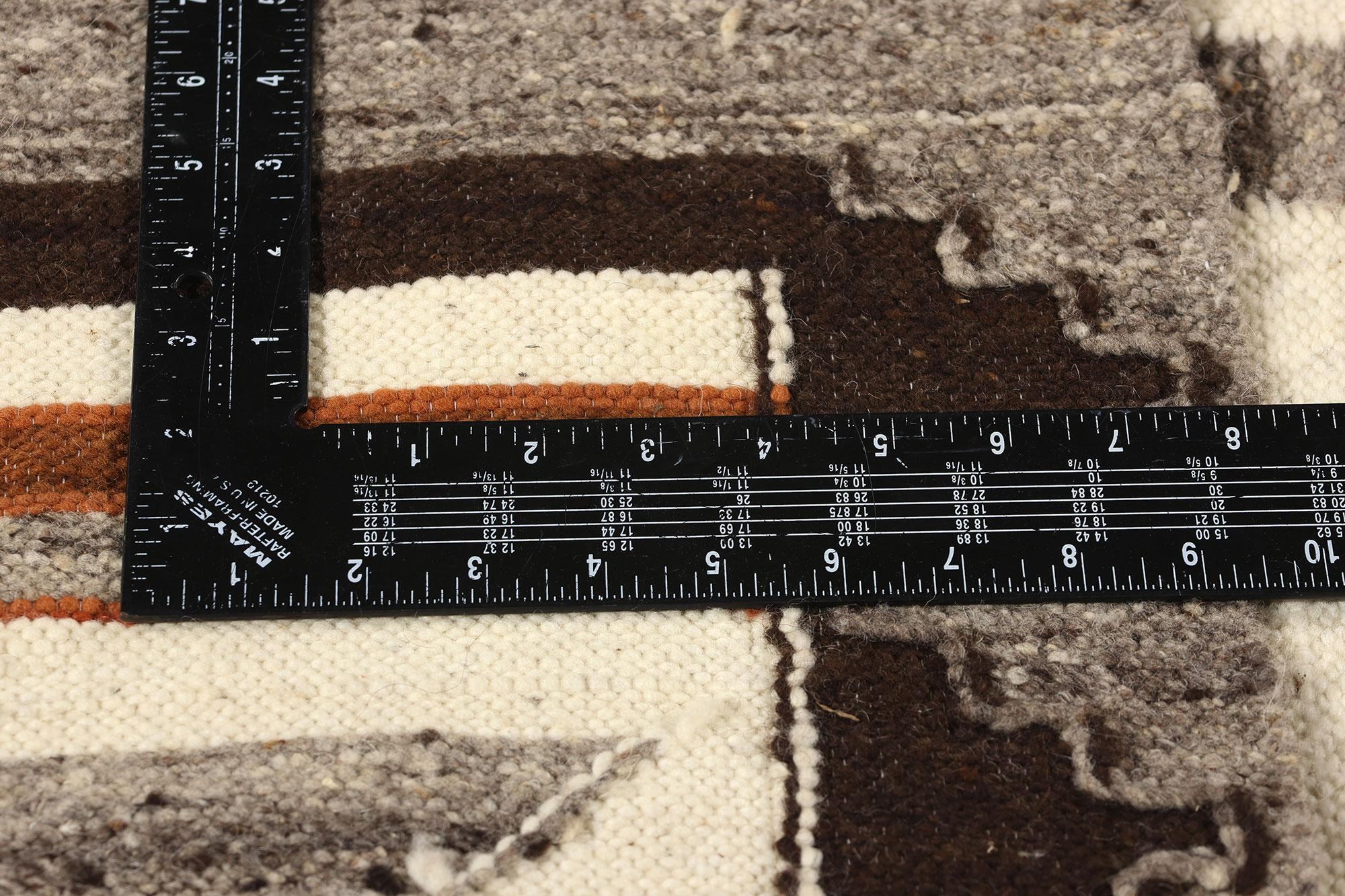 78755 Vintage Peruvian Bird Pictorial Kilim Rug, 03'11 x 05'04. Originating from Peru, South American Peruvian pictorial kilim rugs stand out as unique textiles that seamlessly fuse traditional Andean weaving methods with modern design