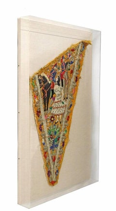 Vintage Peruvian Folk Art Framed Negreria Dance Cape