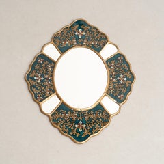 Miroir mural péruvien du milieu du siècle dernier, peint à la main