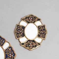 Vintage Peruvian Mid-Century Hand-Painted Wooden Wall Mirror