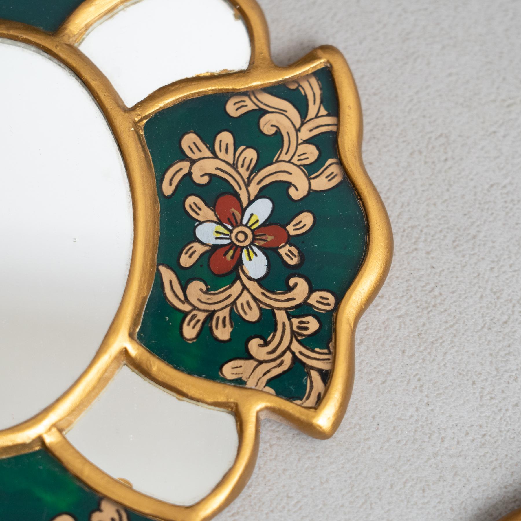 Péruvien Miroir mural péruvien du milieu du siècle dernier, peint à la main en vente