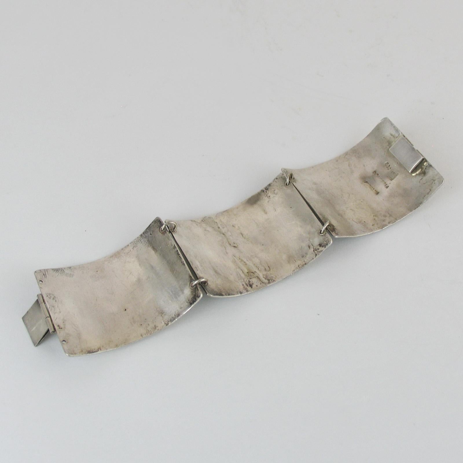 Vintage Peruvian Silver Bracelet from Industria Peruana, 1920s 3