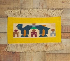 Vintage Peruvian Textile Figurative Tapestry