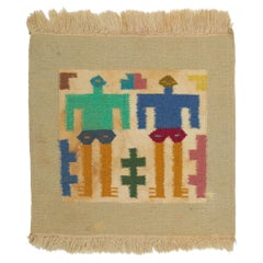 Peruanischer figurativer Vintage-Wandteppich aus Textilien