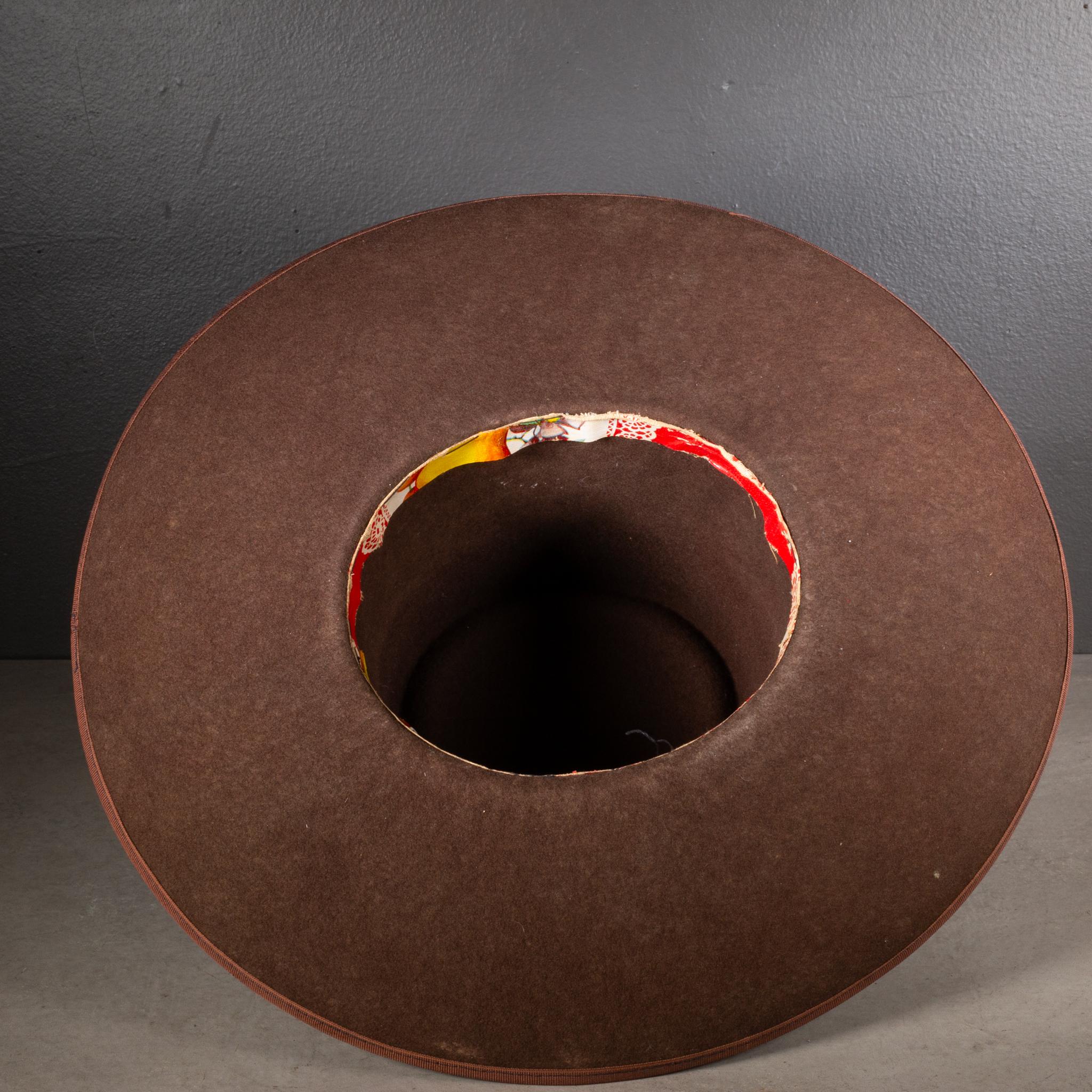 Fabric Vintage Peruvian Wool Tall Hat For Sale