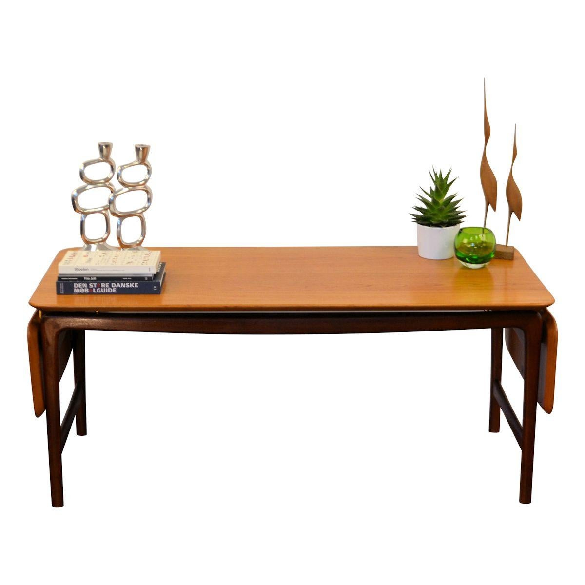 Mid-Century Modern Vintage Peter Hvidt & Orla Mølgaard Massive Teak Table For Sale