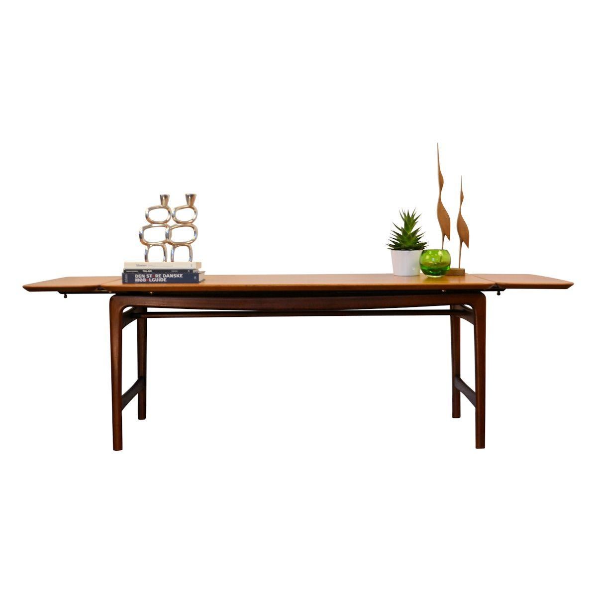 Danish Vintage Peter Hvidt & Orla Mølgaard Massive Teak Table For Sale