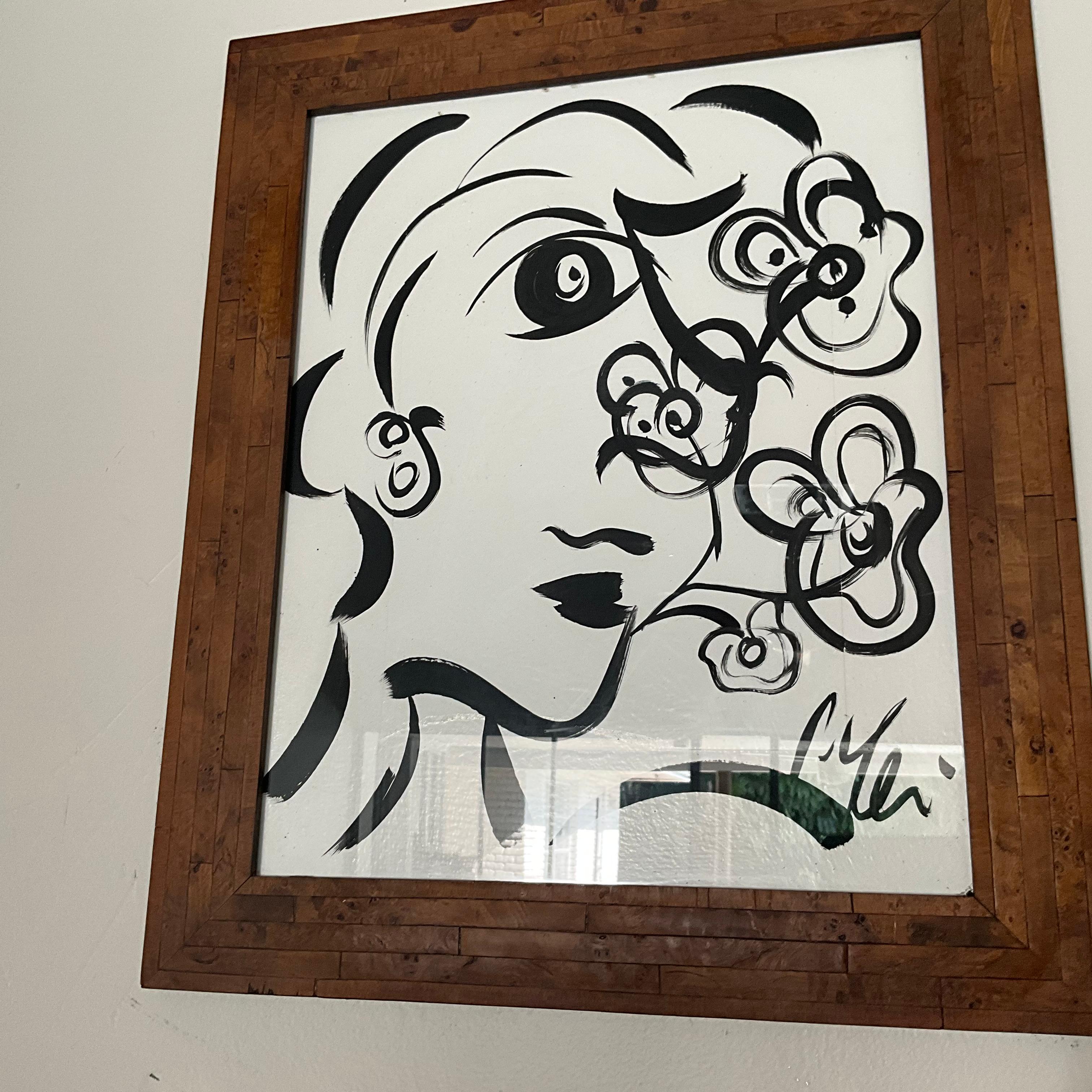 Originalgemälde von Peter Keil

Dieses beeindruckende schwarz-weiße Acrylgemälde auf Karton von Peter Keil stellt eine einzigartige Mischung aus Abstraktion und Expressionismus dar. Das Kunstwerk zeigt ein stilisiertes Porträt einer Frau, das mit