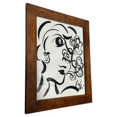 Vintage Peter Keil e Pittura bianca su tavola
