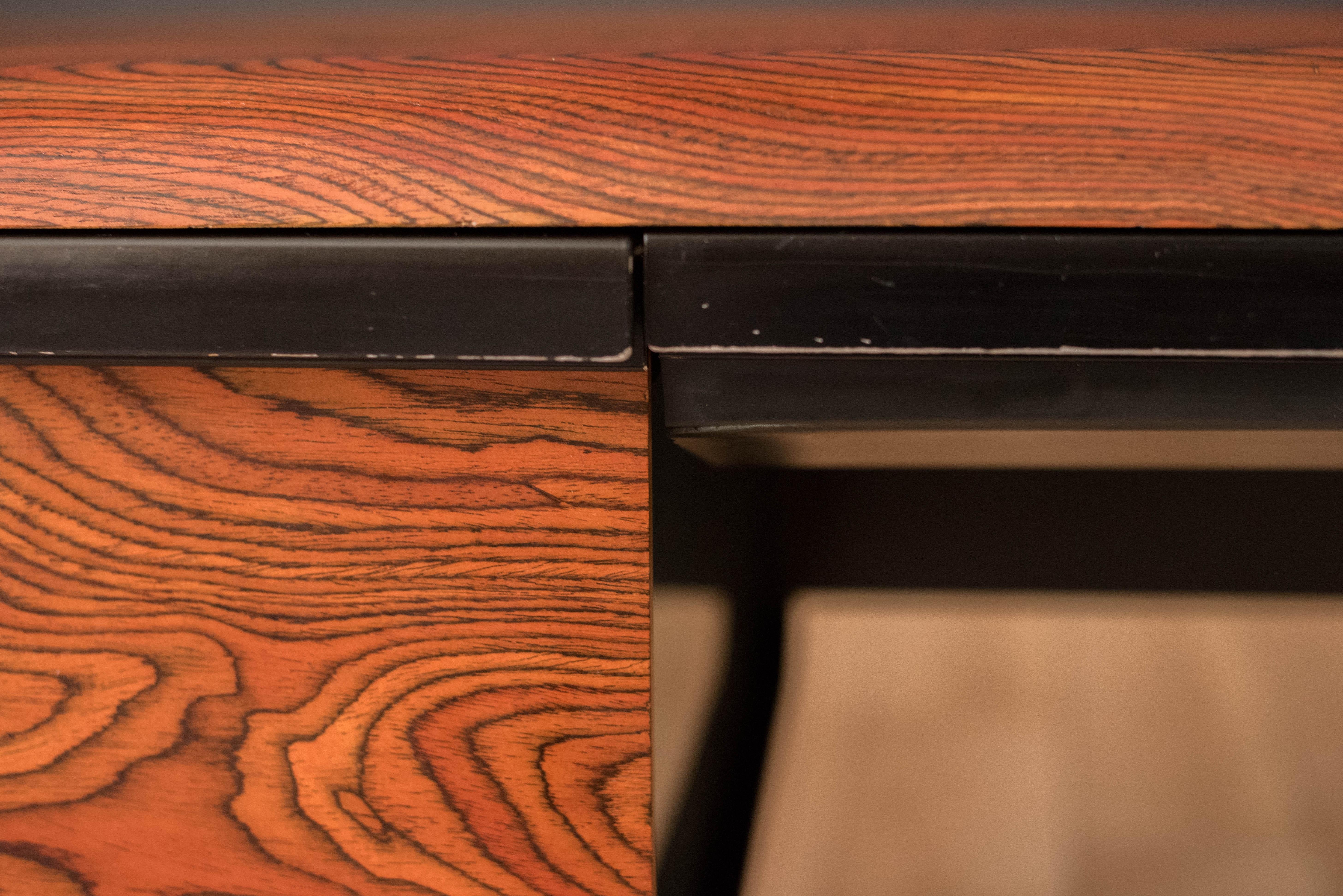 Vintage Peter Protzman Zebrawood and Chrome Executive Desk for Herman Miller 8