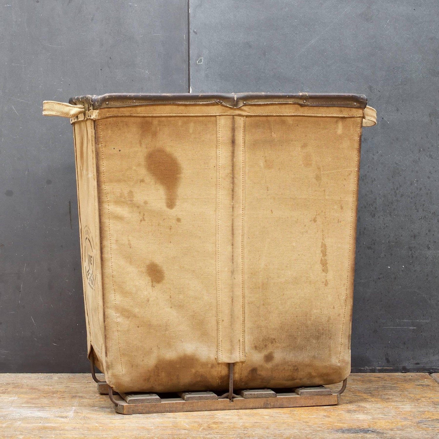 Vintage Petite 1940s Industrial Canvas Laundry Clothing Textile