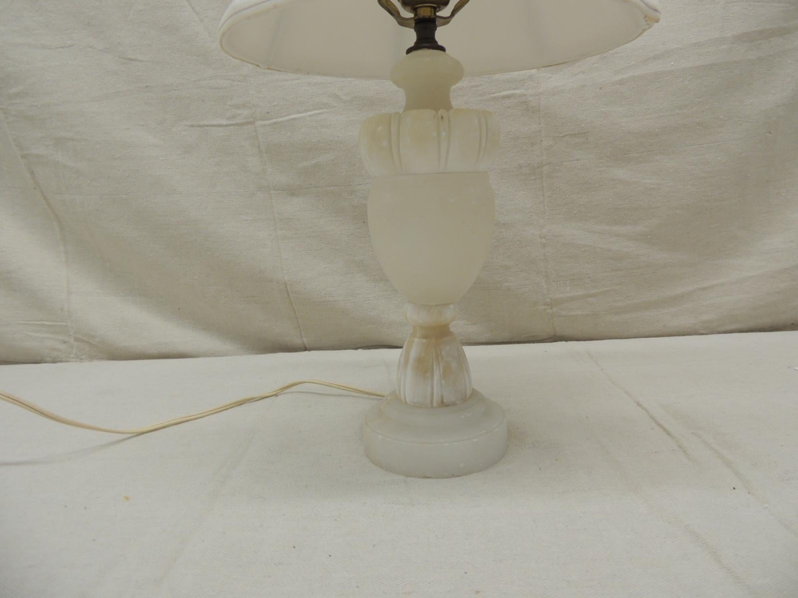 alabaster table lamp vintage