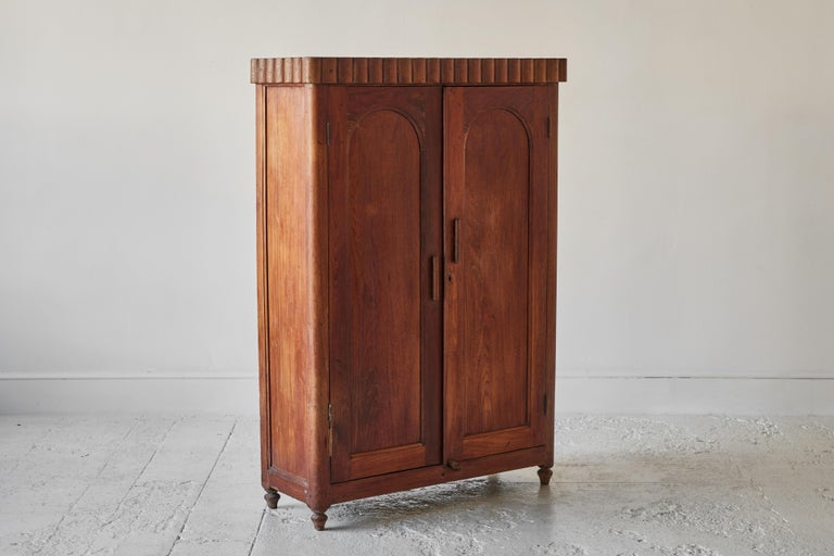 Vintage Petite Armoire With Fluted Edge At 1stdibs