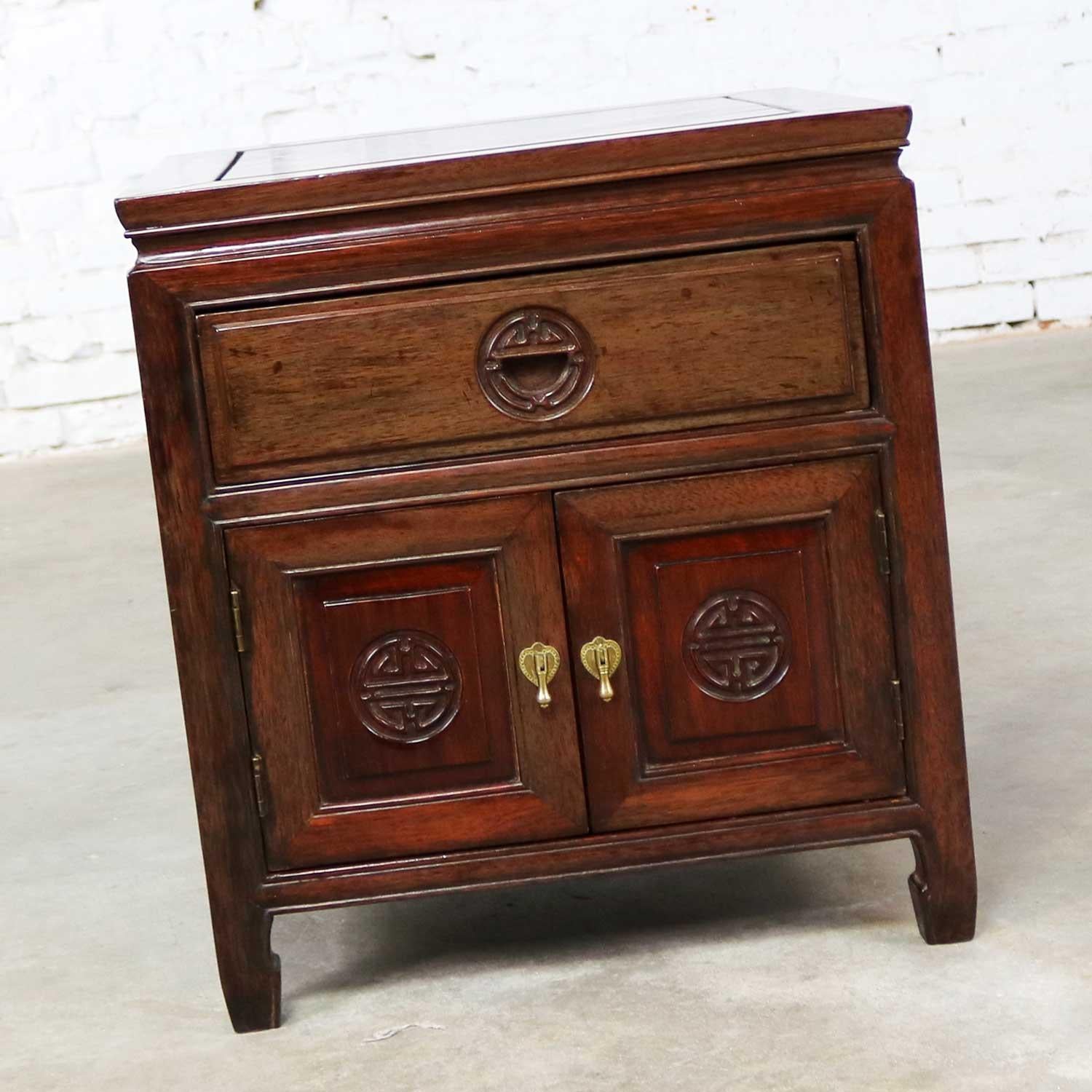 vintage table with cabinet