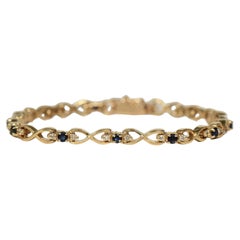 Vintage Petite Diamond and Sapphire Bracelet
