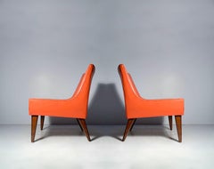 Vintage Petite Lounge Slipper Chairs Attributed to Harvey Probber