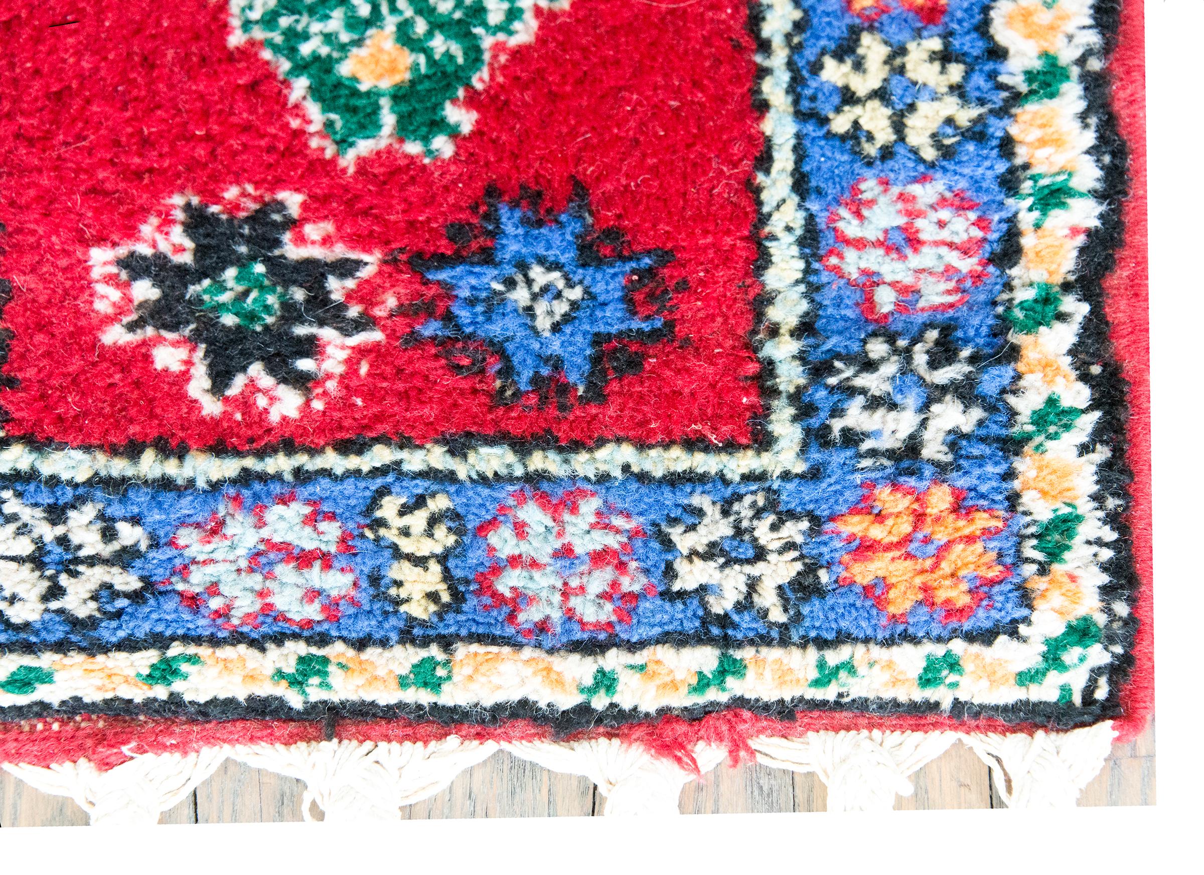 Vintage Petite Moroccan Rug For Sale 6