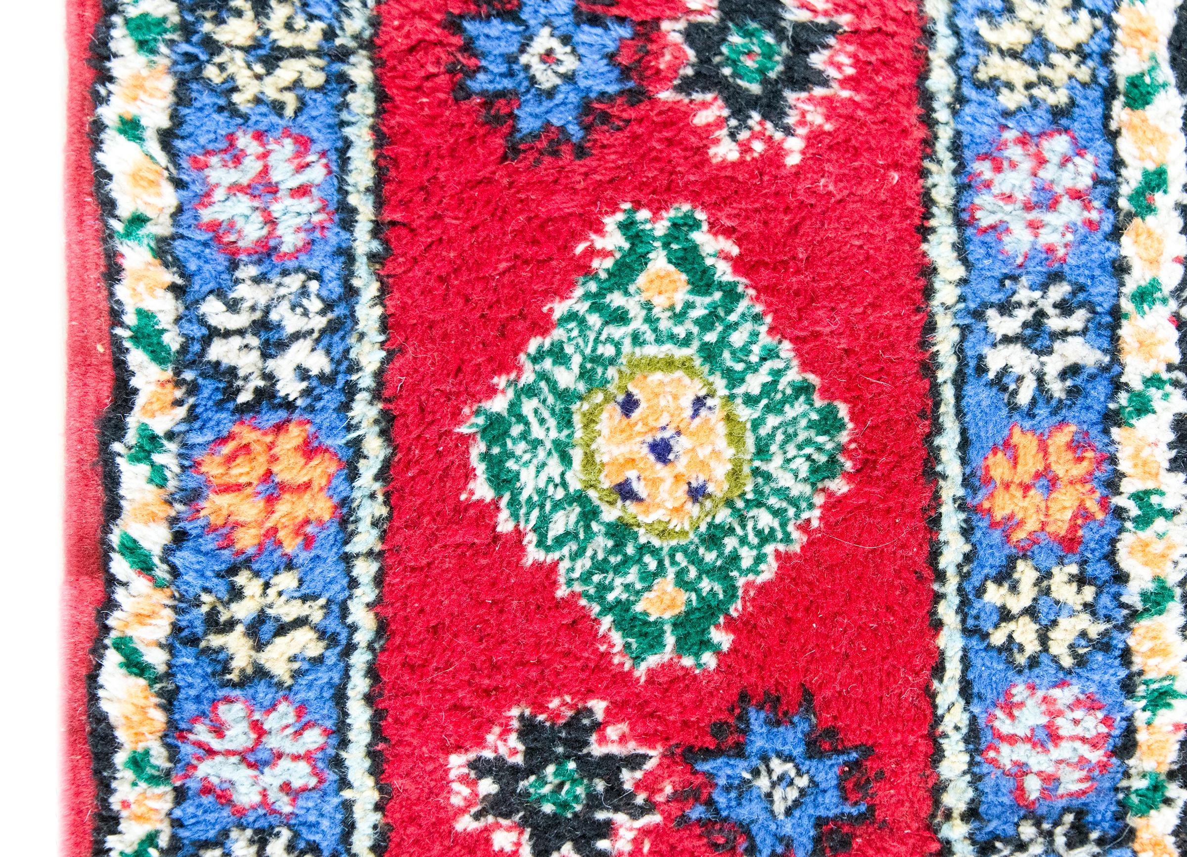 20th Century Vintage Petite Moroccan Rug For Sale