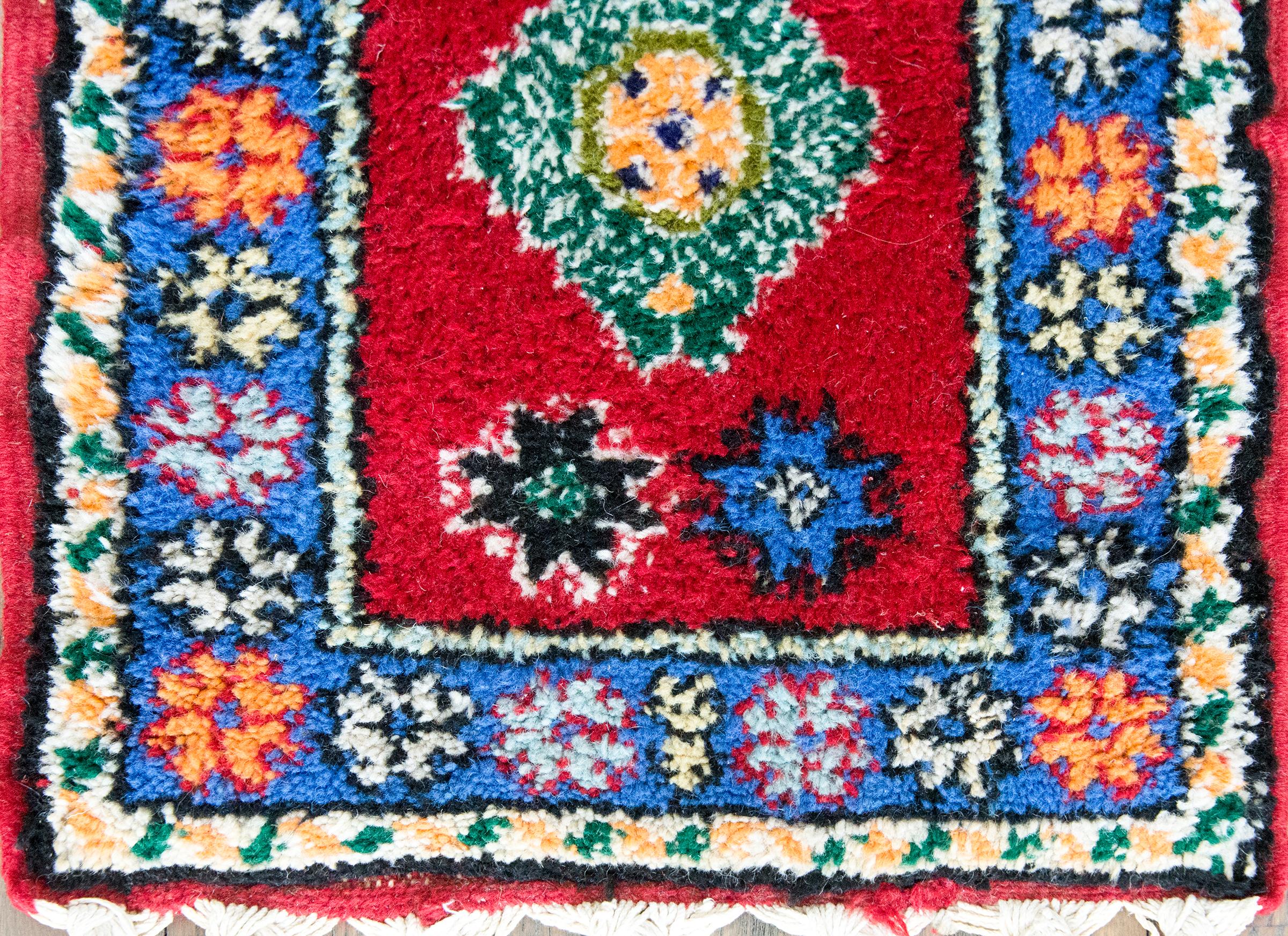 Vintage Petite Moroccan Rug For Sale 1