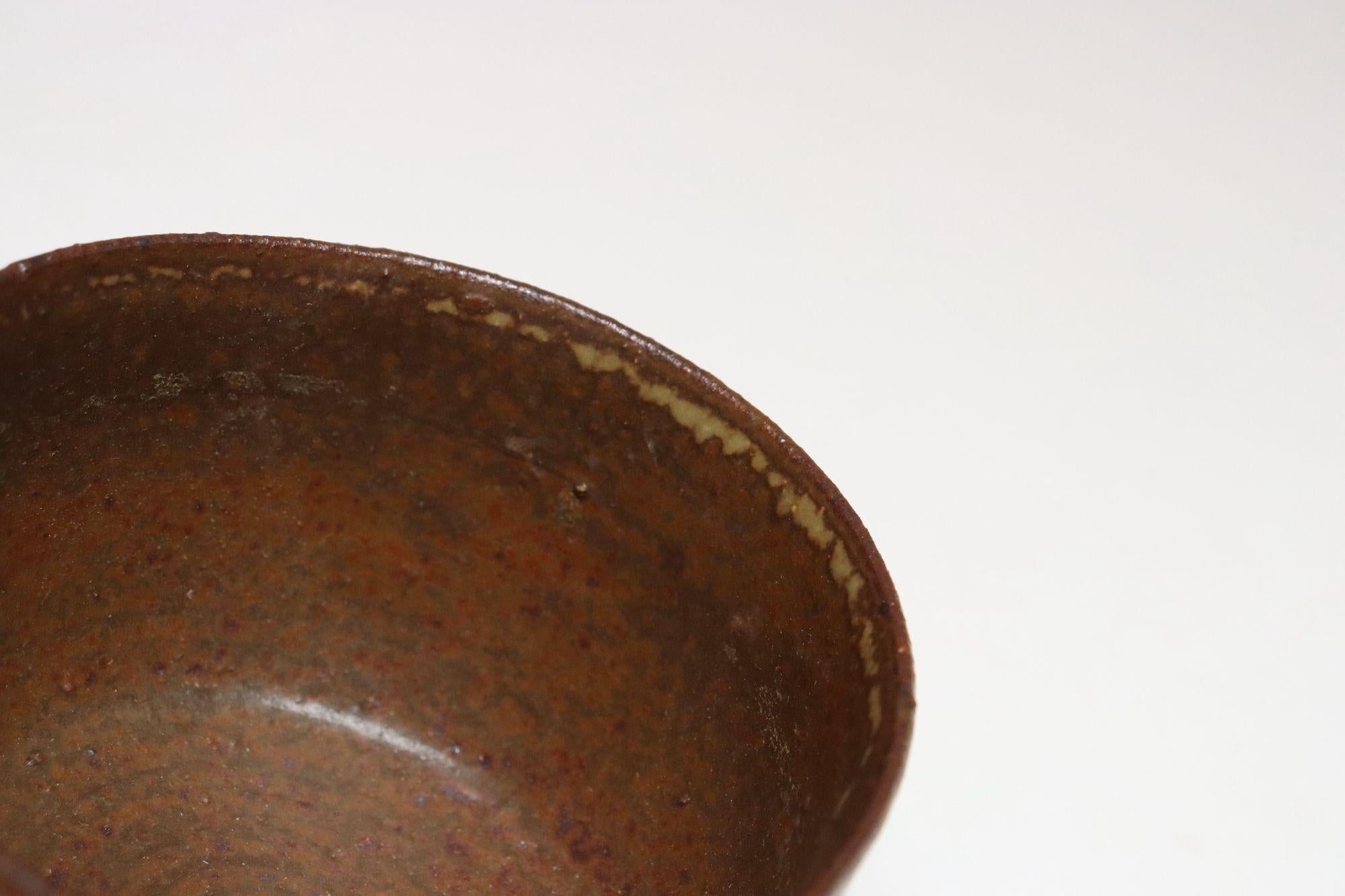 Vintage Petite Studio Ceramic Earth Tone Pottery Bowl Gefäß von Deanna Nichols im Angebot 4