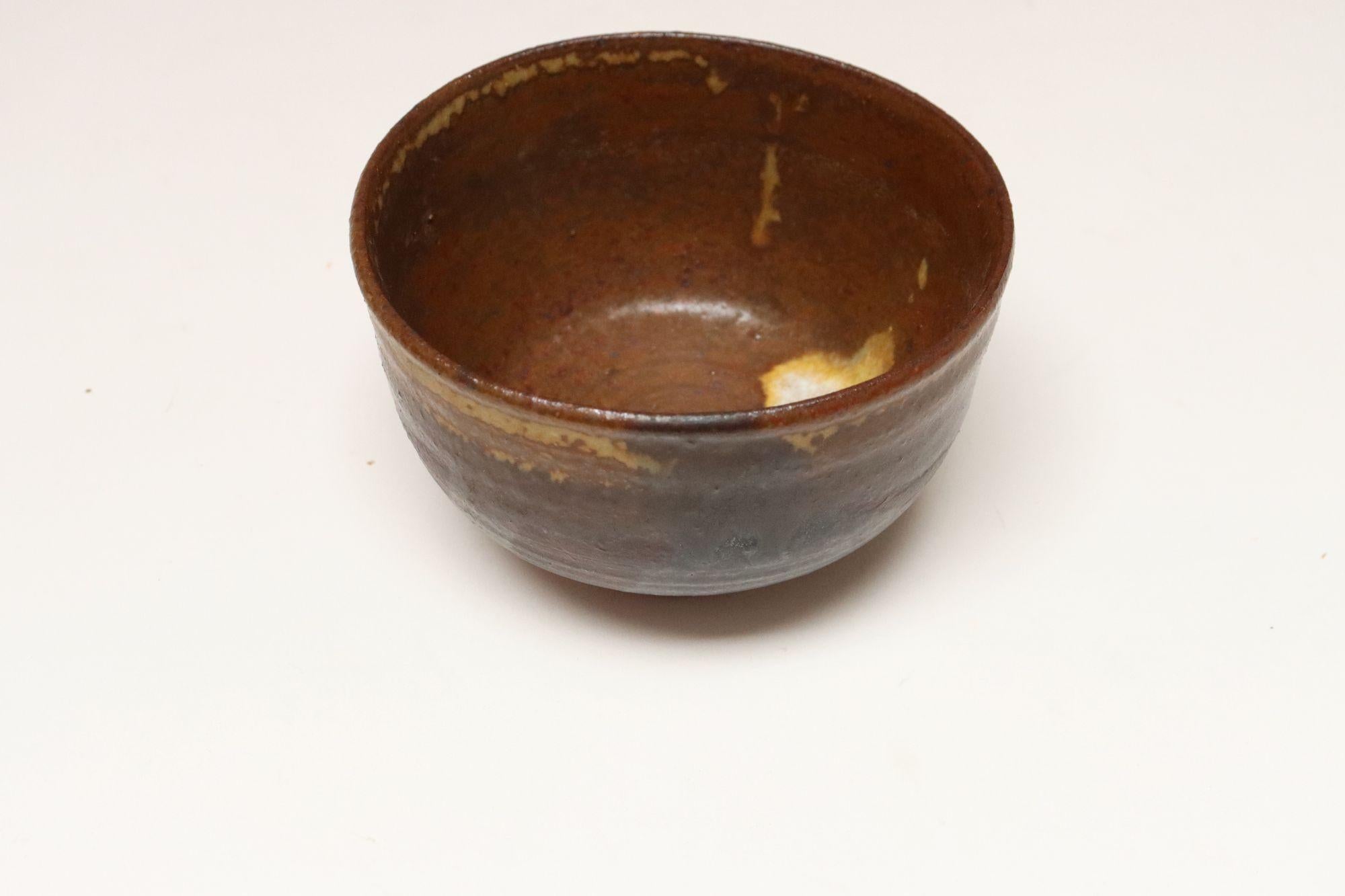 Vintage Petite Studio Ceramic Earth Tone Pottery Bowl Gefäß von Deanna Nichols (Keramik) im Angebot